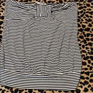 Strapless striped blouse